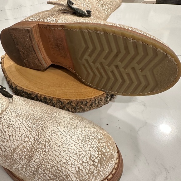 Vintage Frye Veronica Shortie White Crackle Slouch Boot - Picture 13 of 16